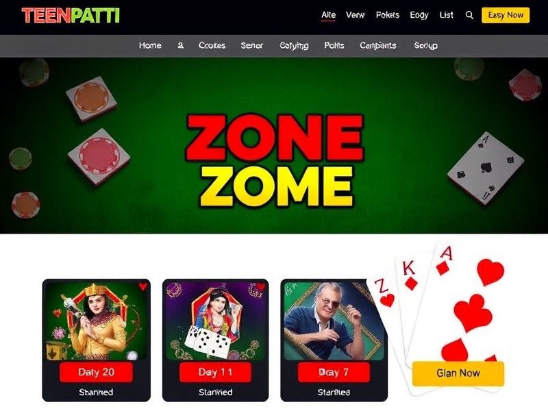 Teen Patti Zone offers exciting and competitive card games, including Teen Patti and poker, with real money rewards.